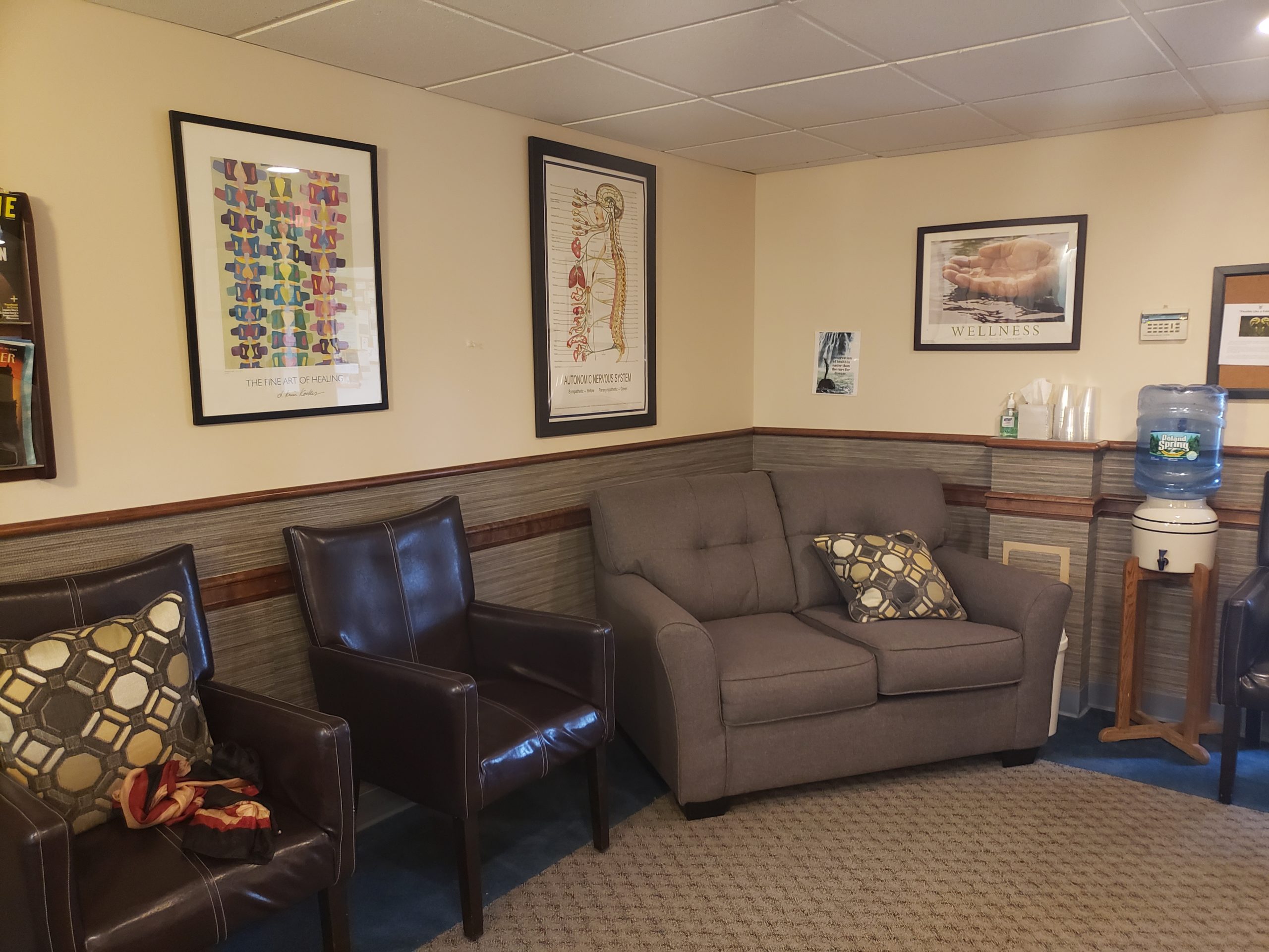 Community Chiropractic waiting room seating area